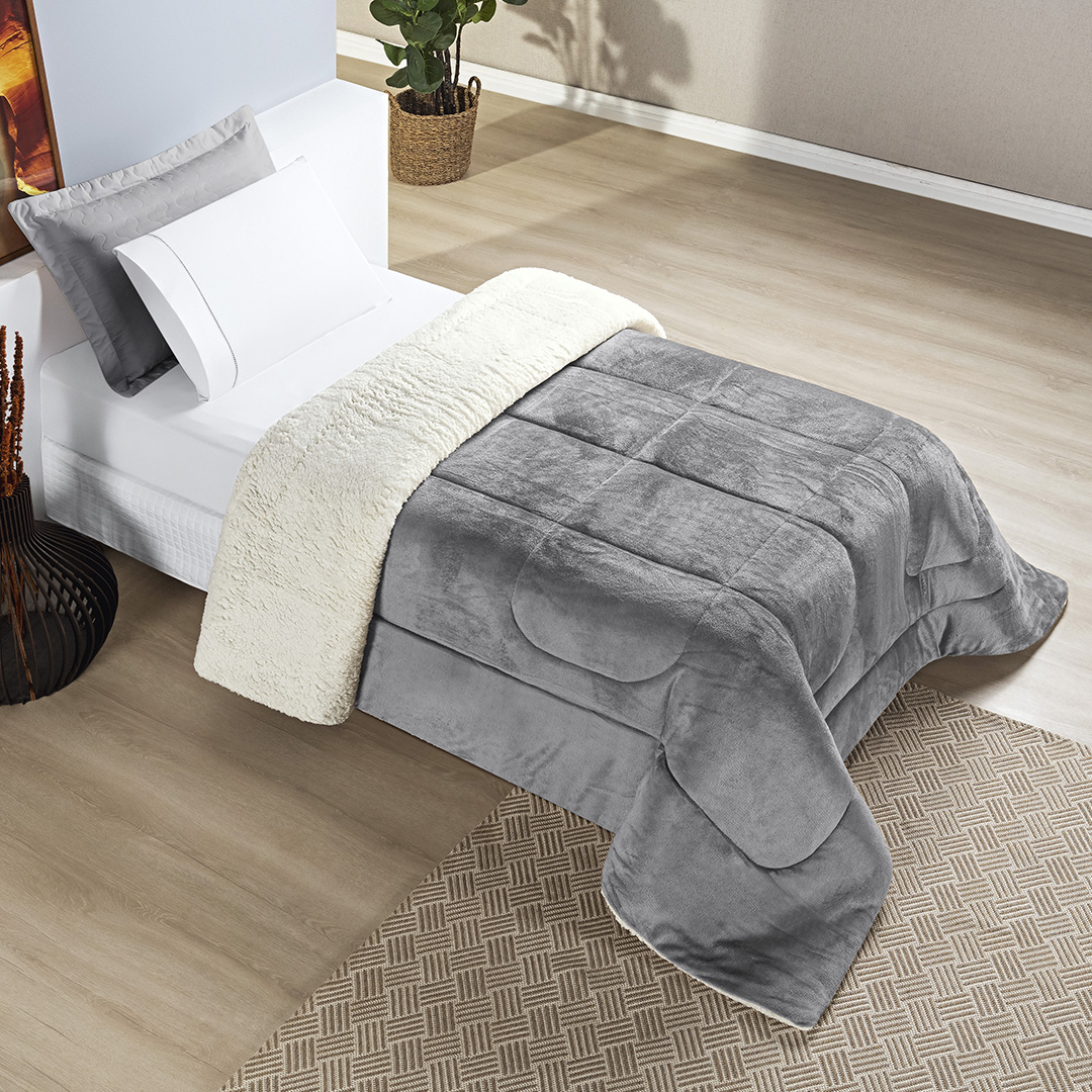 COBERDROM SOLTEIRO LÃ CARNEIRO DUPLA FACE COBERDROM SOLTEIRO LÃ CARNEIRO DUPLA FACE